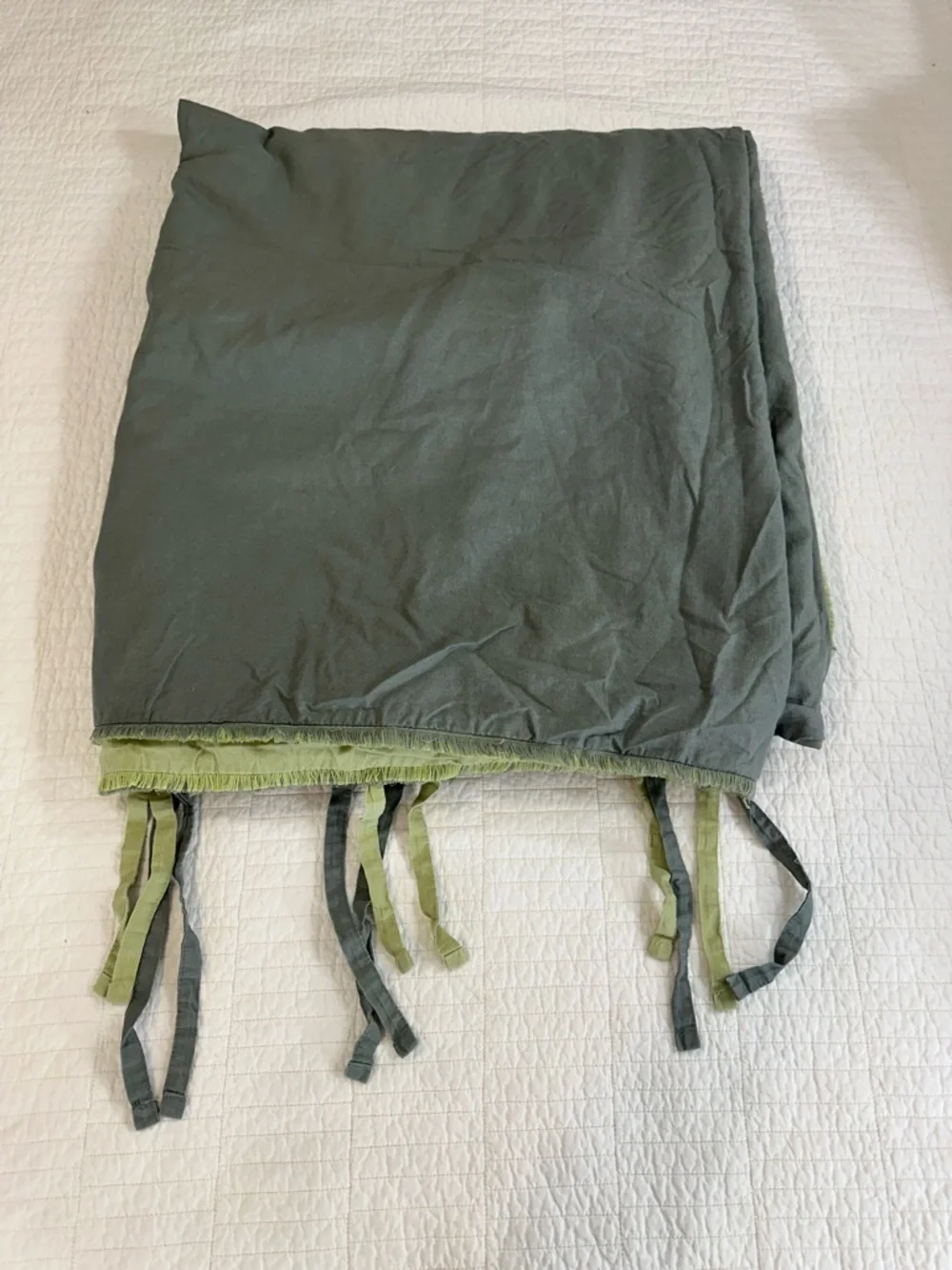 Reversible Sage Green and Charcoal Duvet Cover Only